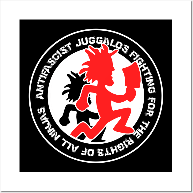 Antifa Juggalo shirt Wall Art by GodsBurden